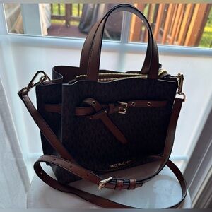 Michael Kors Small Logo Crossbody in Brown